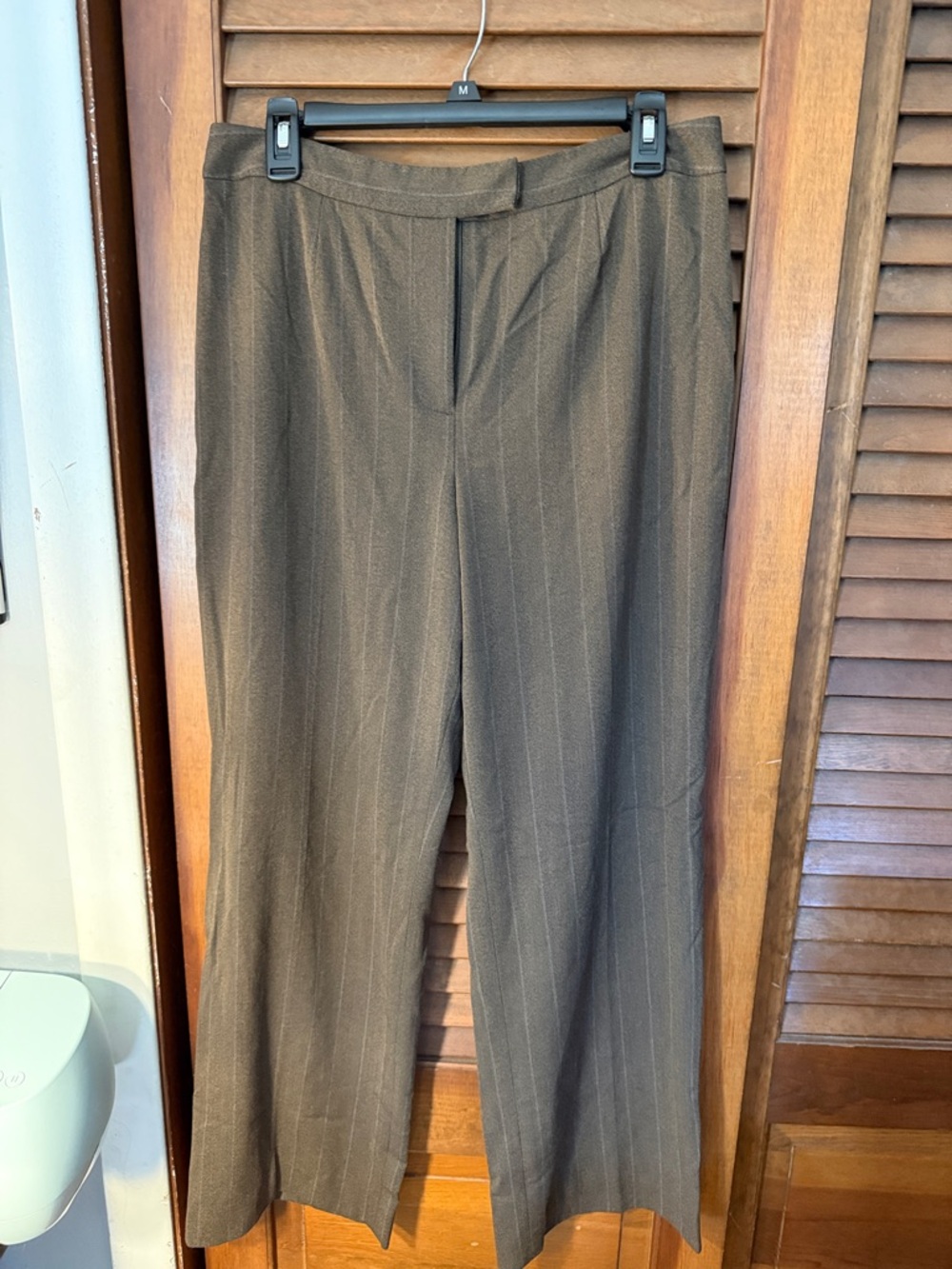 Pinstripe Brown Dress Pants